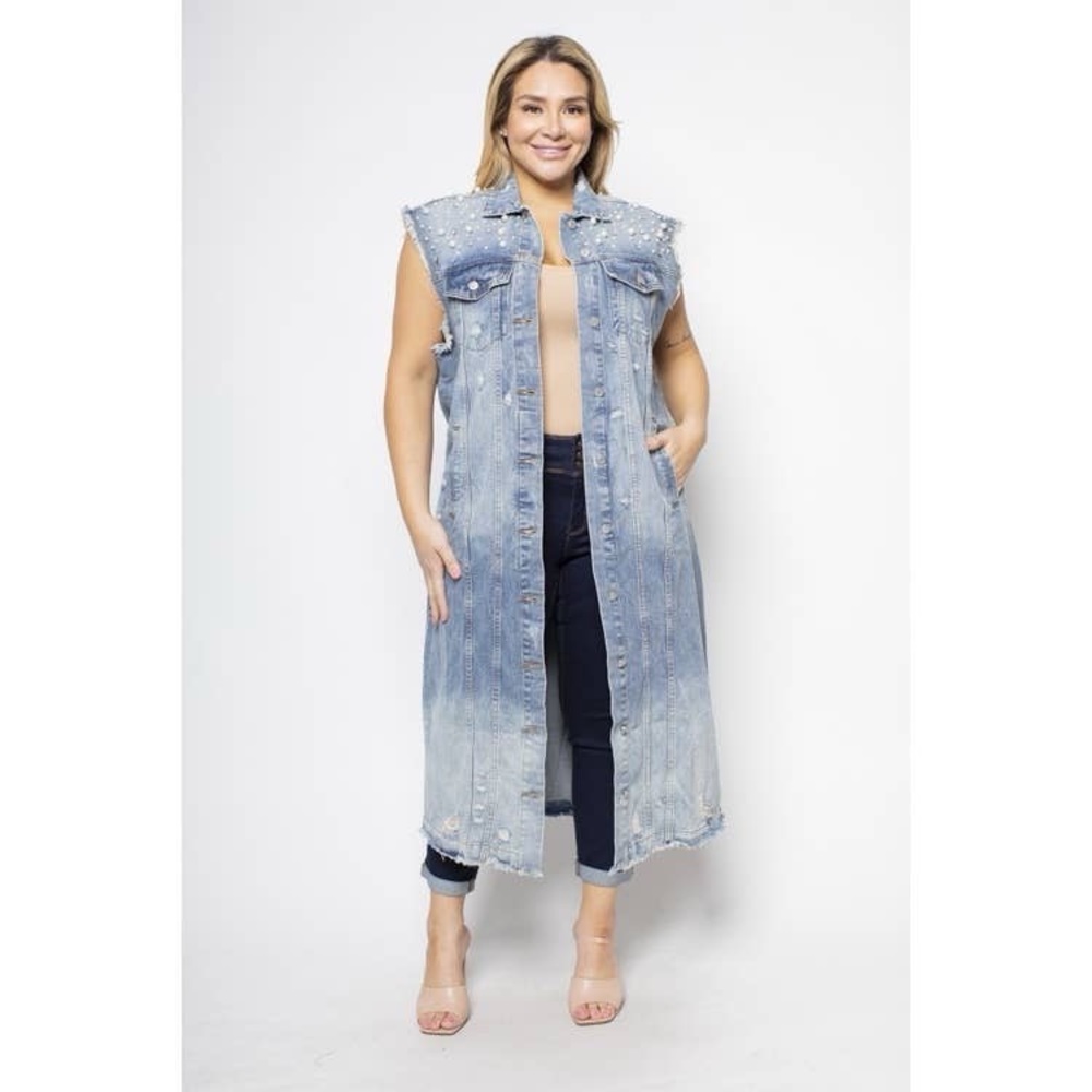 Rhinestone Pearl Duster